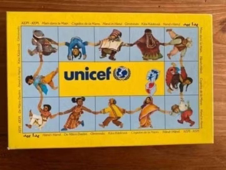 Vintage Unicef spel: hand in hand, Kinderen en Baby's, Ophalen of Verzenden, Zo goed als nieuw