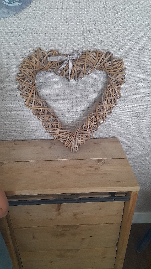 Rieten hart, Ophalen, Gebruikt, Decoratieobject, Natuurlijk materiaal