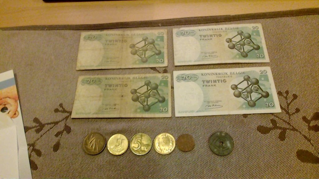 Bankbiljet + munten Belgie, Postzegels en Munten, Bankbiljetten | België, Ophalen of Verzenden, Los biljet
