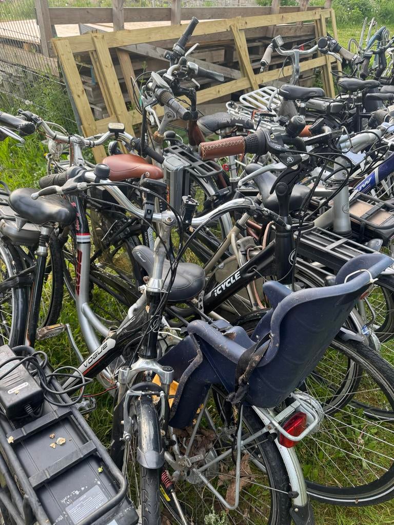 Partij elektrische fietsen (23 stuks) - Diverse merken, Ophalen, Gebruikt, Overige merken