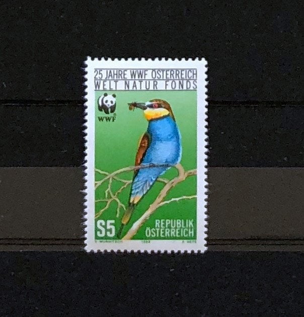 WWF WNF Oostenrijk 1988 Postfris Bijeneter Vogel, Ophalen of Verzenden, Postfris, Dier of Natuur
