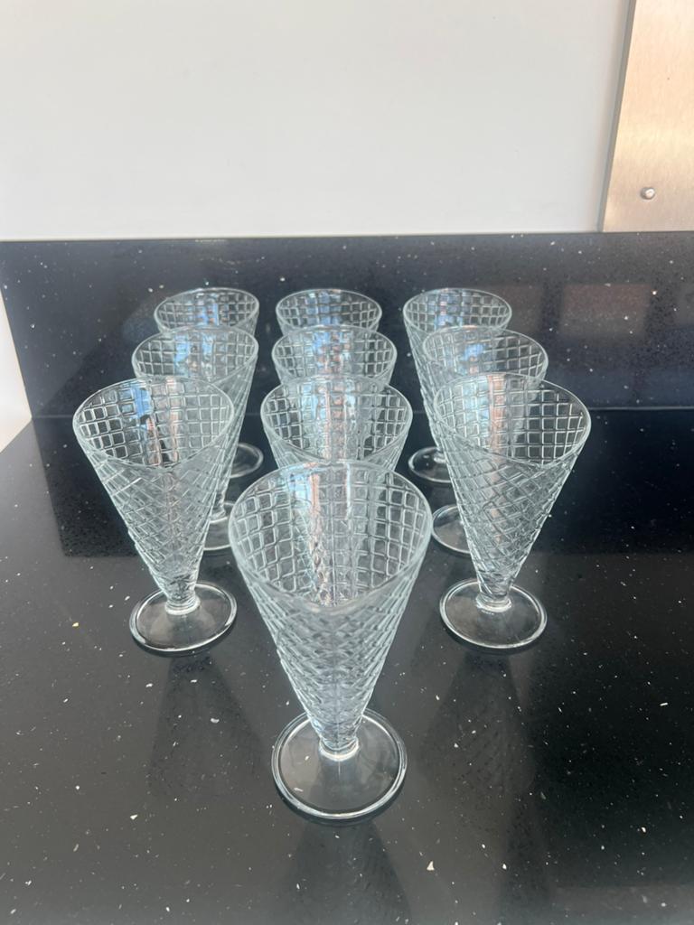 Ijscoupe Waffel 10 stuks, Ophalen of Verzenden, Nieuw, Glas, Overige stijlen