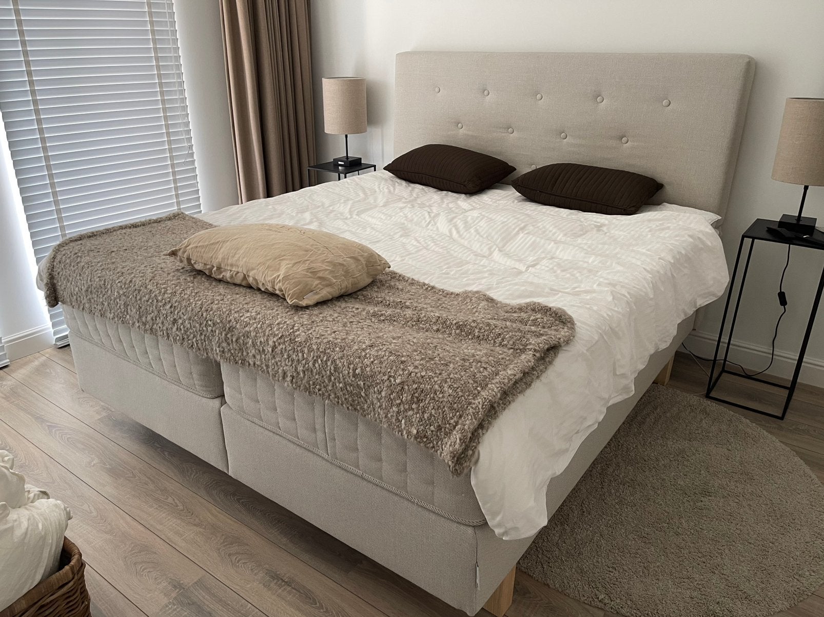2 persoons boxspring Ikea Evenskjer 180x220cm, Ophalen of Verzenden