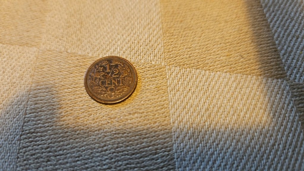 munt Nederland halve cent 1e wereld oorlog 1914, Postzegels en Munten, Munten | Nederland, Ophalen of Verzenden, Koning Willem III