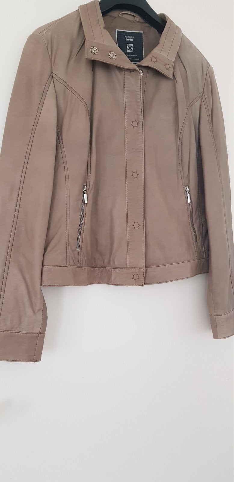 Nette dames jasje, Maat 38/40 (M), Nothing but leather, Beige, Nieuw