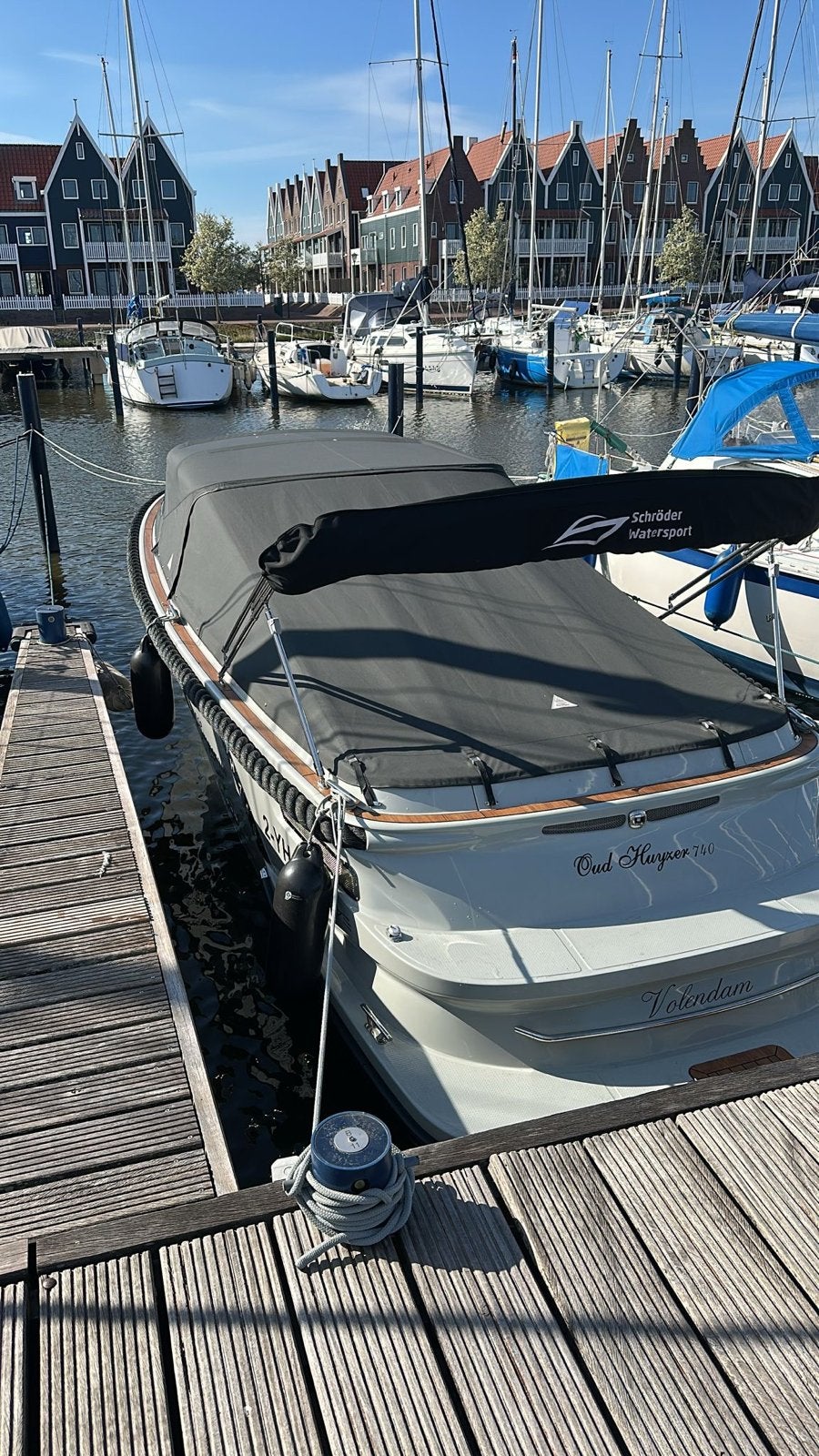 Oud Huijzer 740 -Stijlvolle Tender Sloep incl nieuwe trailer, Overige merken, Binnenboordmotor, Biminitop, Tender
