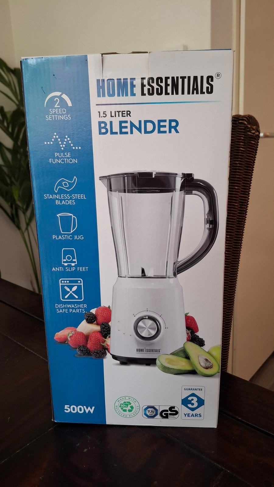 Home Essentials Blender 1.5L - Nieuw in doos, Ophalen, Nieuw, Blender
