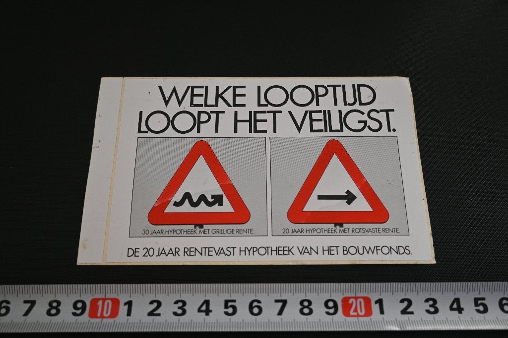 sticker 20 jaar rentevast hypotheek van het bouwfonds, Ophalen of Verzenden, Zo goed als nieuw