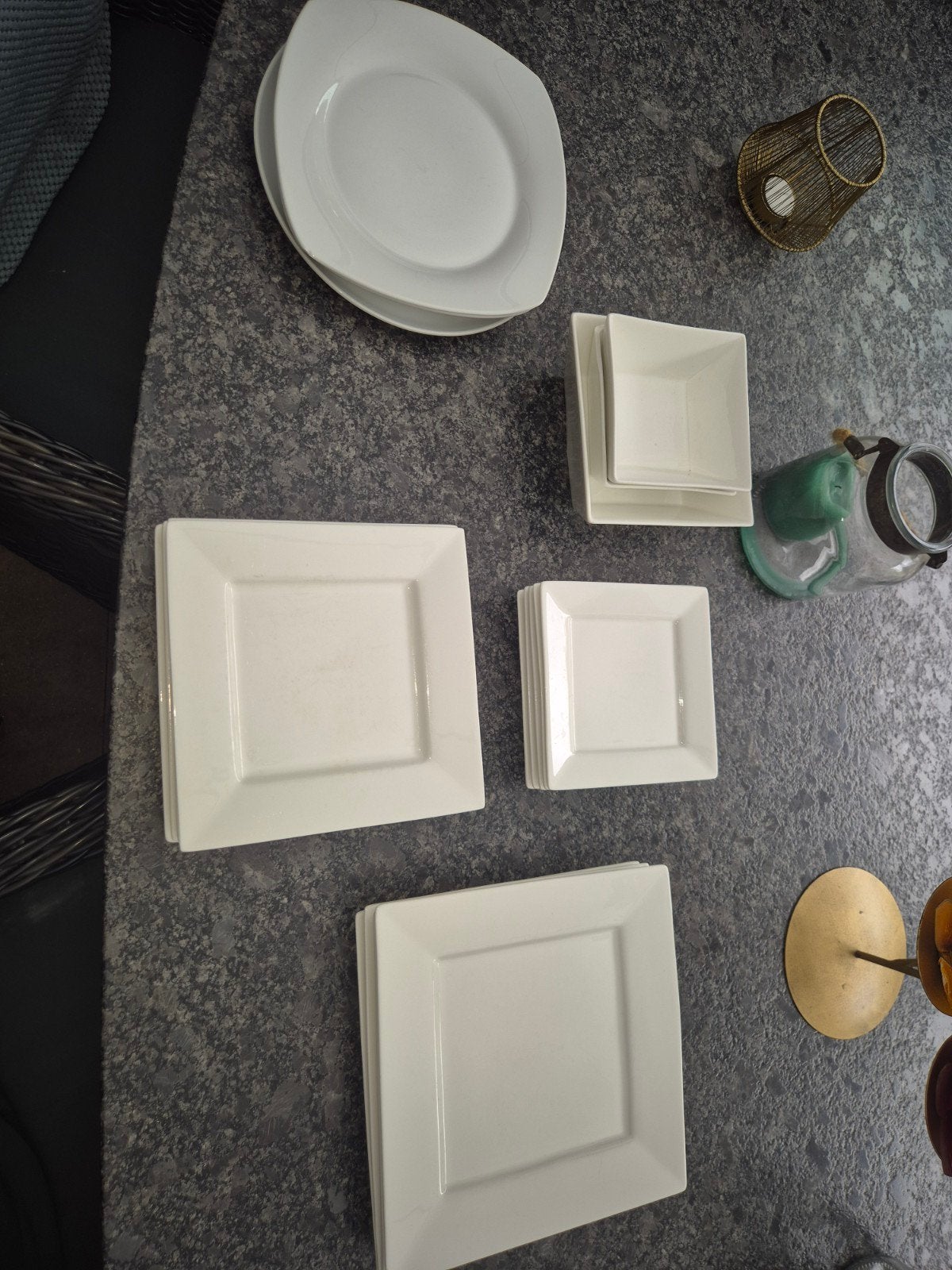Servies borden wit vierkant, Ophalen of Verzenden, Porselein, Bord(en)