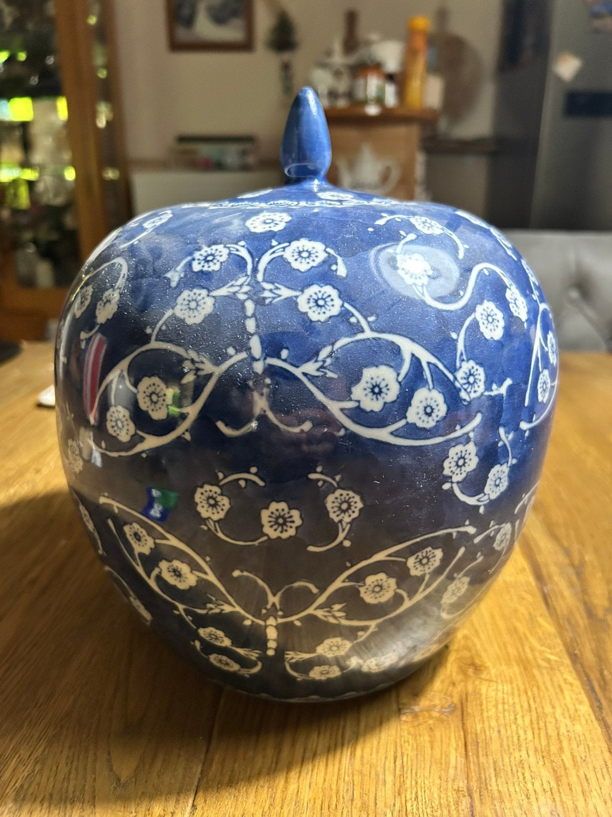 Blauw witte chinese gemberpot vaas, Ophalen of Verzenden