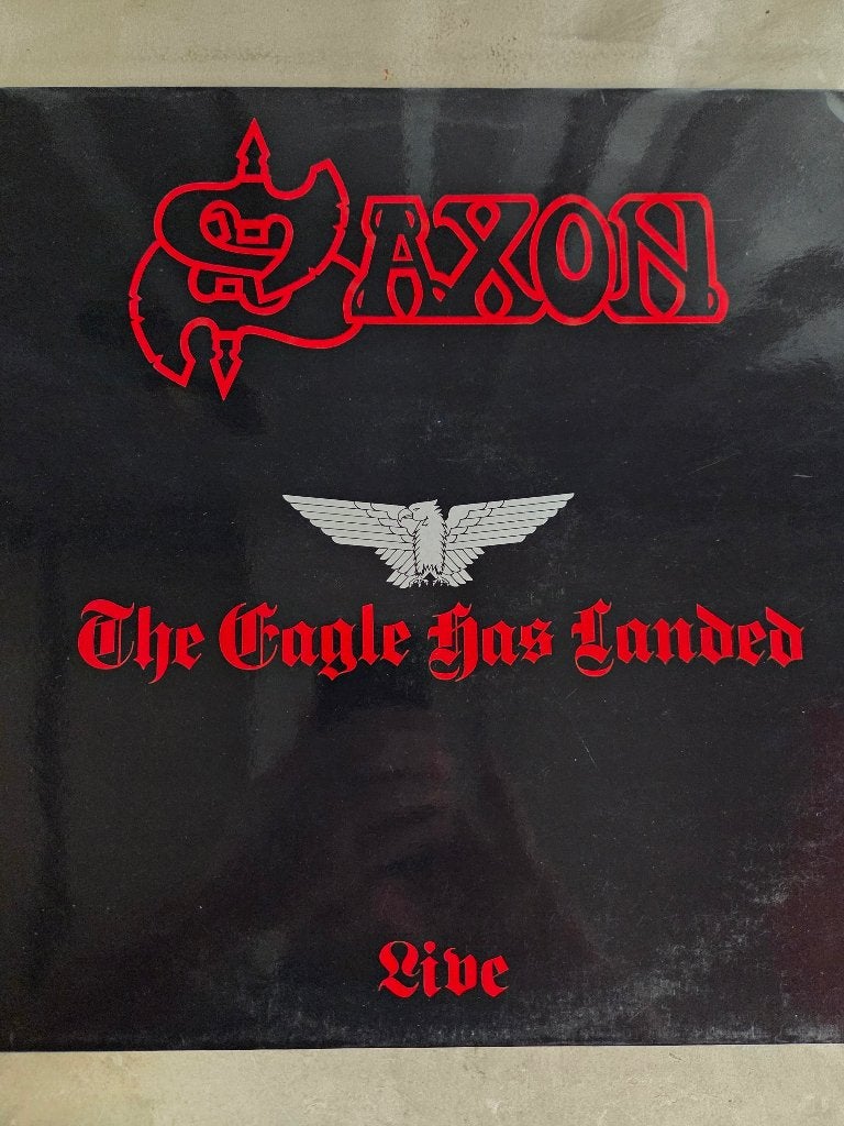 Hardrock/Metal SAXON: THE EAGLE HAS LANDED LIVE, LP, Heavy metal, Gebruikt, Ophalen of Verzenden