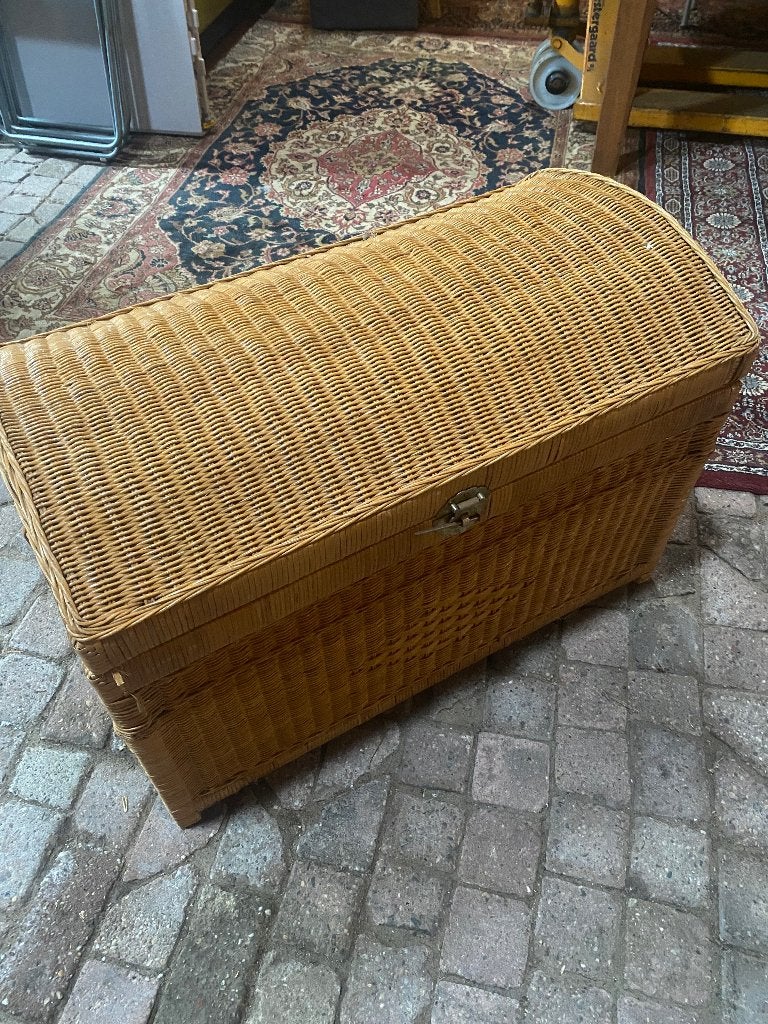 Rieten mand, Huis en Inrichting, Woonaccessoires | Schalen en Manden, Ophalen, Overige typen, Zo goed als nieuw, Riet