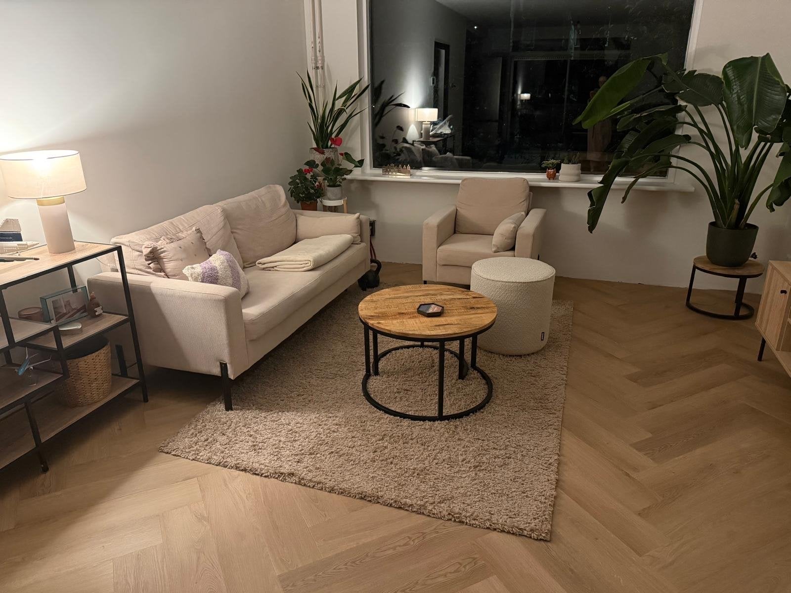 Comfortabele 2-zitsbank en fauteuil - Gratis afhalen, Ophalen, Gebruikt, 150 tot 200 cm, Tweepersoons