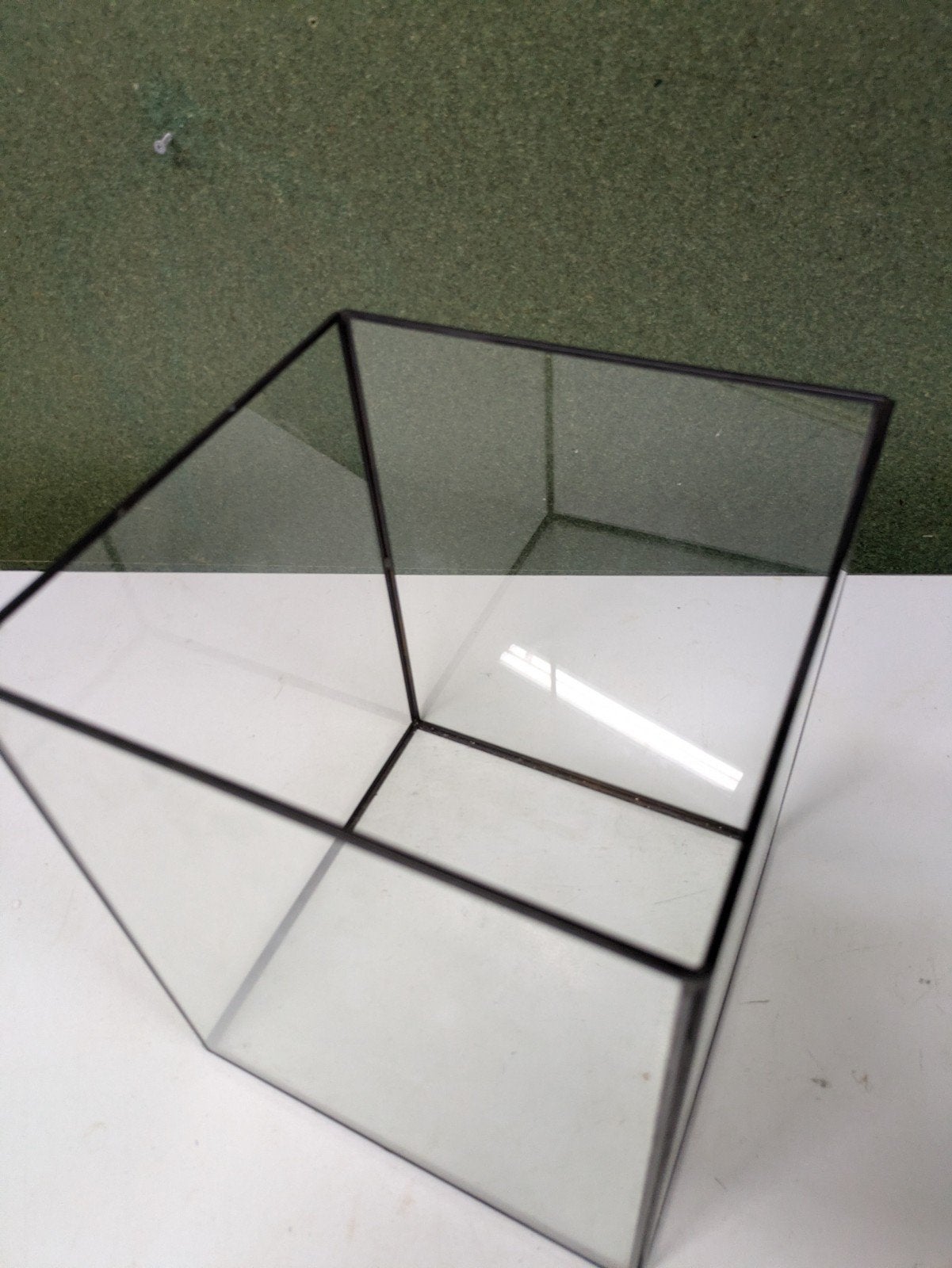 Vierkant windlicht voor waxinelichtjes - 23x28 cm, Ophalen