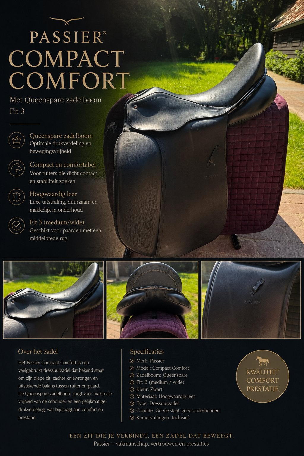Passier compact comfort fit3, Dieren en Toebehoren, Ophalen, Passier, Dressuur, Zo goed als nieuw