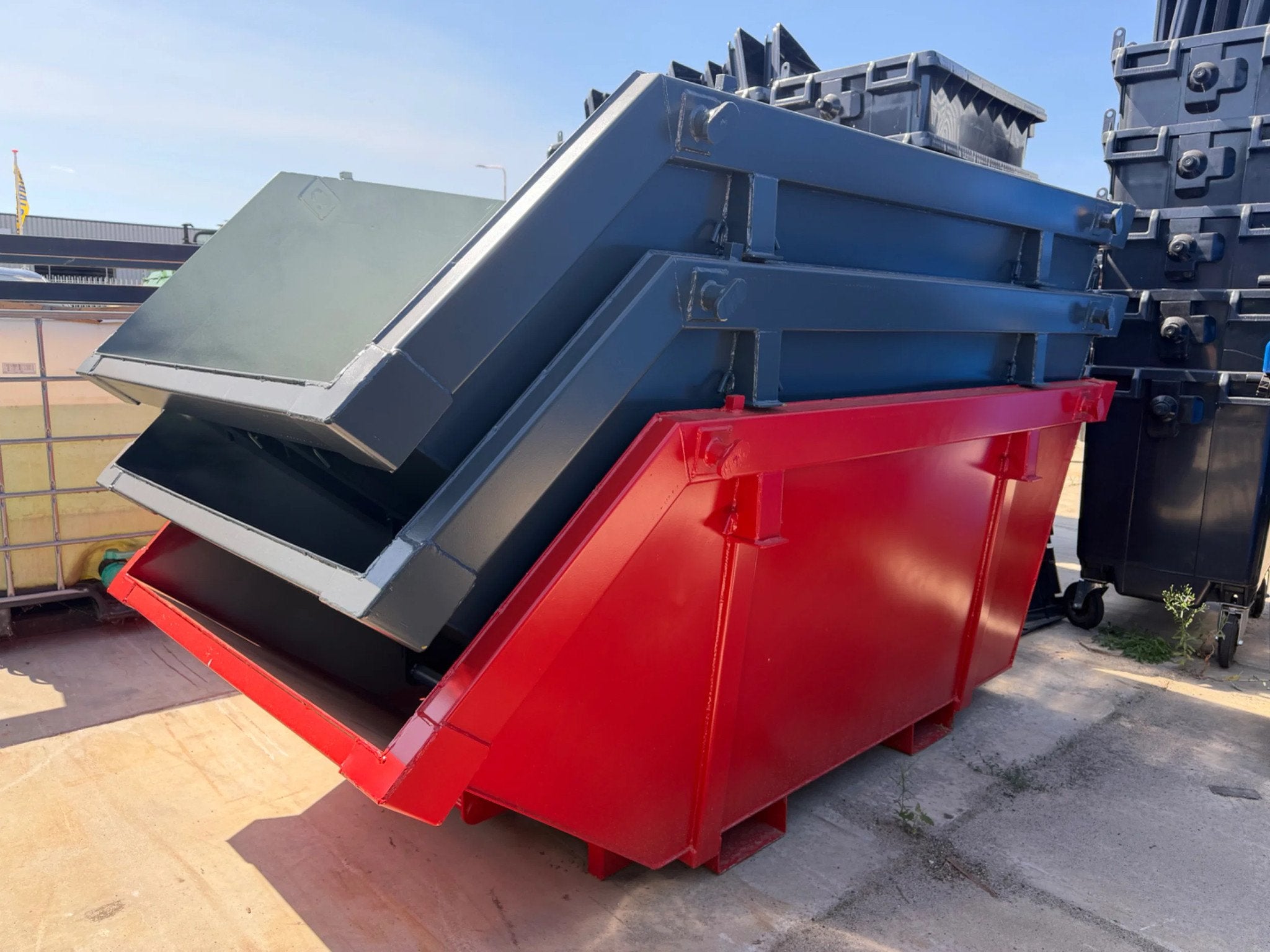 Sidalco 3m3 portaalarmcontainer met lepelgaten PASSEND VOOR