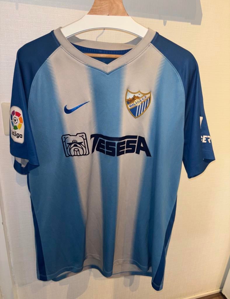 Malaga wedstrijdshirt maat XXL, Blauw, Overige maten, Ophalen of Verzenden, Zo goed als nieuw