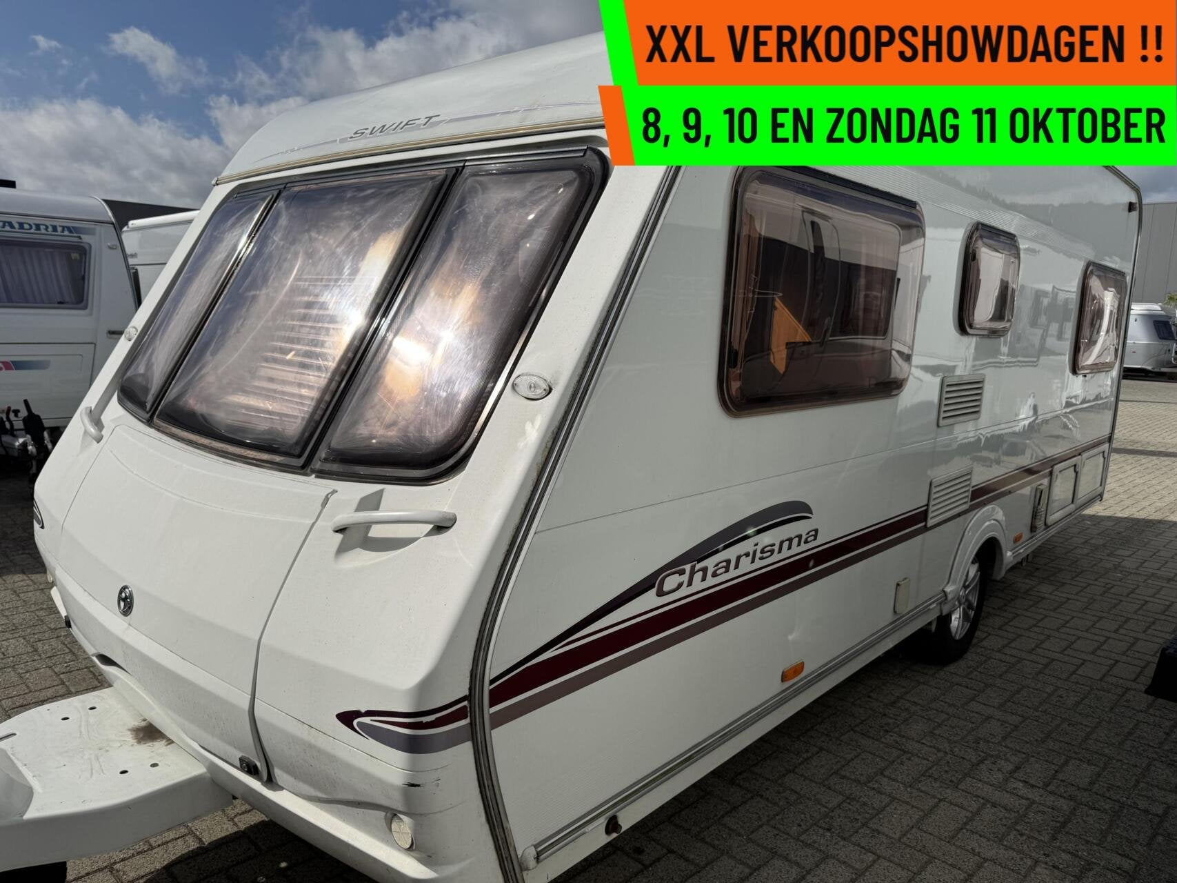 Swift 550 CHARISMA, FRANSBED, MOVER, FIETSENDRAGER, Caravans en Kamperen, Rondzit, 7 tot 8 meter, Swift, Tot en met 4