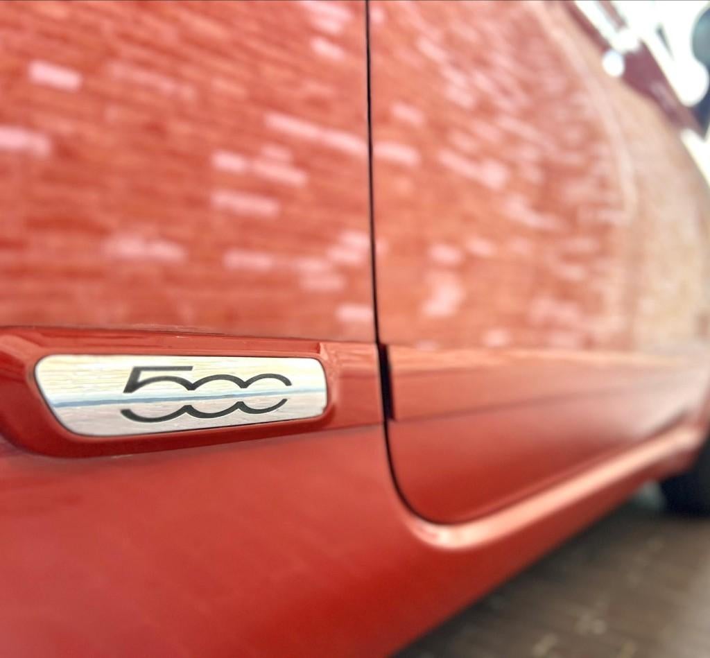 Fiat 500 1.2 Lounge C 2008 Rood Panorama Airco, Auto's, Voorwielaandrijving, Parkeersensor, Stof, 840 kg