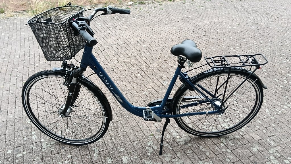 Zündapp Stadsfiets Z700 28" (Blauw), Terugtraprem, Versnellingen, Zo goed als nieuw, Ophalen