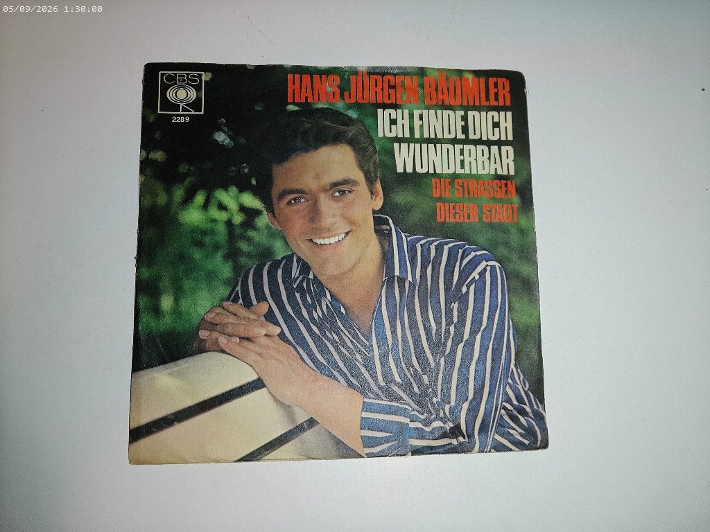 hans jurgen Baumler - Ich finde dich wunderbar, Gebruikt, Fotohoes, 7 inch, Ophalen of Verzenden