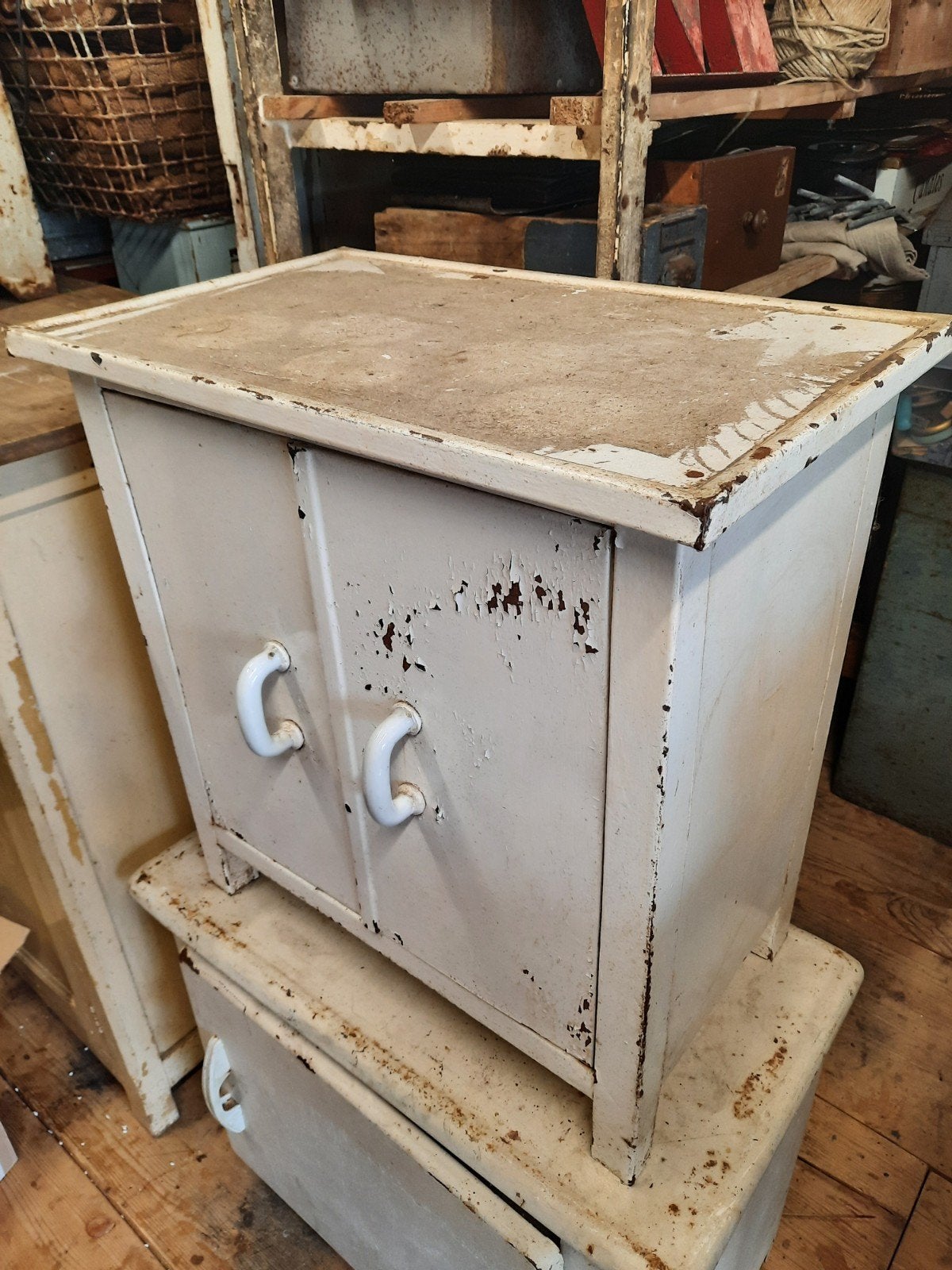 IJzeren kastje keukenkastje opbergkast industrieel brocante, Ophalen