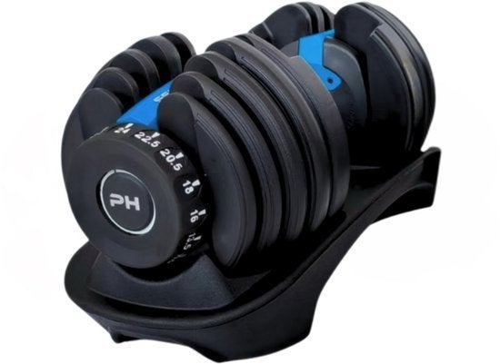 Verstelbare Dumbbell - 2.5 tot 24 kg, Sport en Fitness, Fitnessmaterialen, Ophalen of Verzenden, Nieuw, Rug, Dumbbell