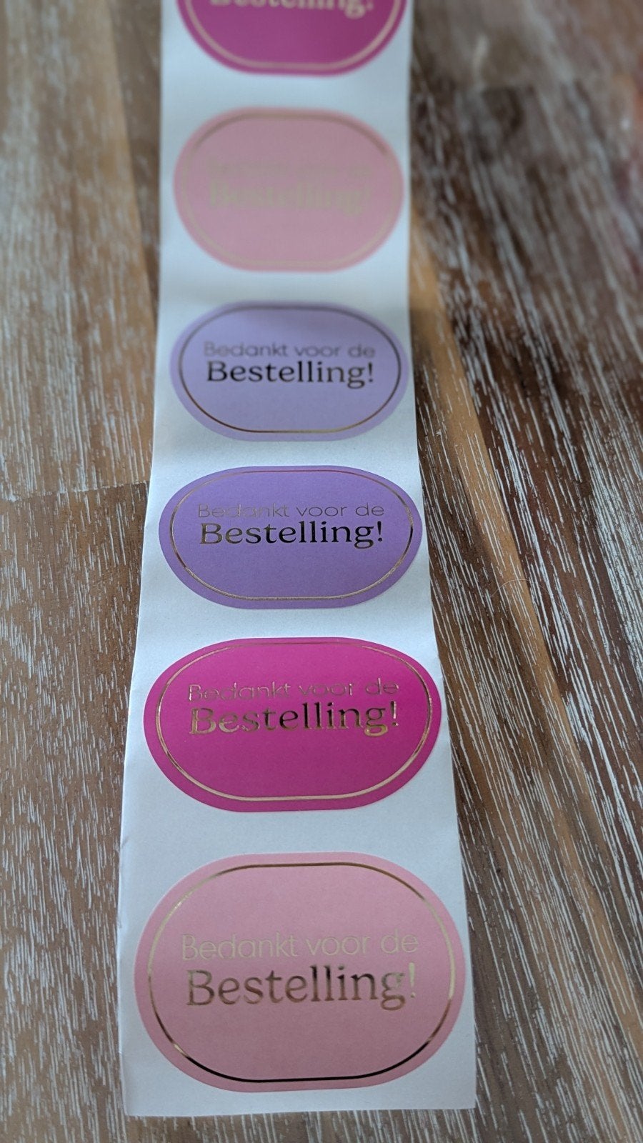 #53 Stickers "bedankt voor de bestelling", Ophalen of Verzenden, Nieuw