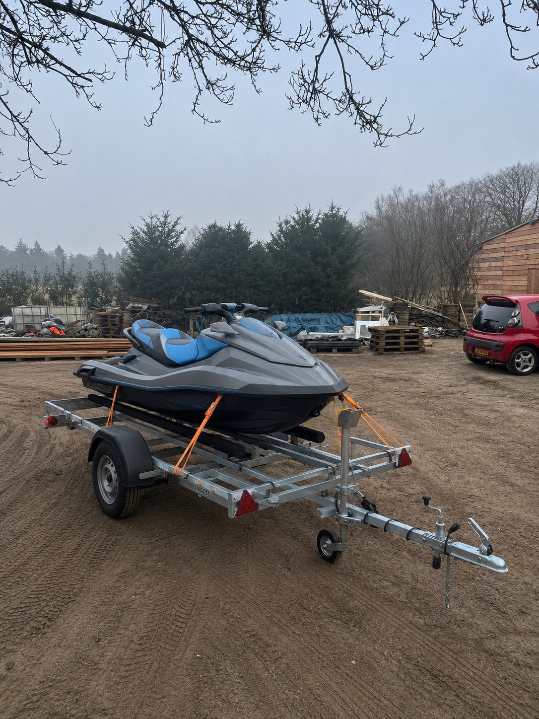 Waterscooter aanhanger 750 kg ongeremd | Verzinkt | Handlier, Ophalen