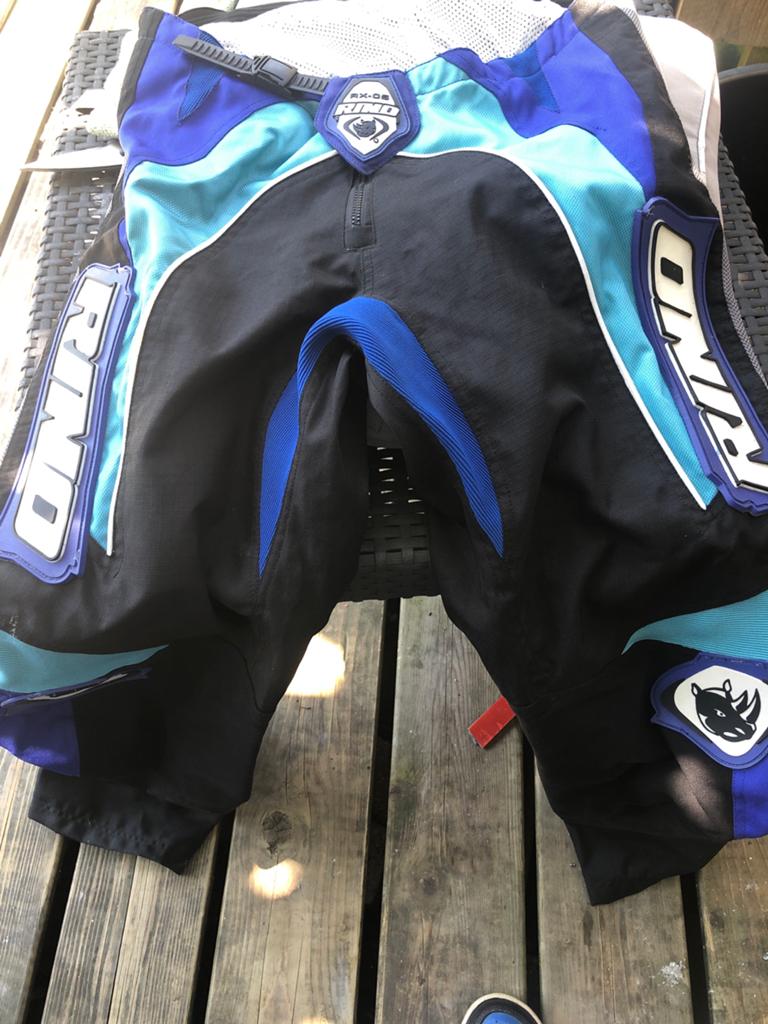 Rino RX-05 Motorcrossbroek - Zwart/Blauw, Motoren, Kleding | Motorkleding, Ophalen of Verzenden, Tweedehands, Heren, Motorcrosskleding