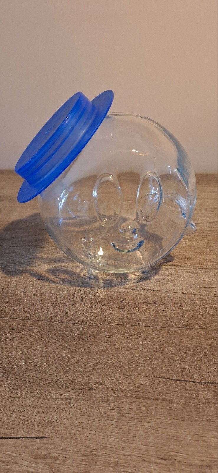 Ouderwetse snoeppot van Borgonovo met vrolijk gezicht, Verzamelen, Retro, Ophalen of Verzenden