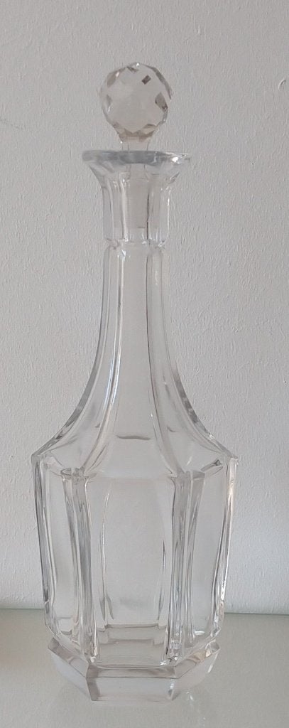 vintage franse facetgeslepen kristalglas karaf, volgnr 47, Ophalen of Verzenden