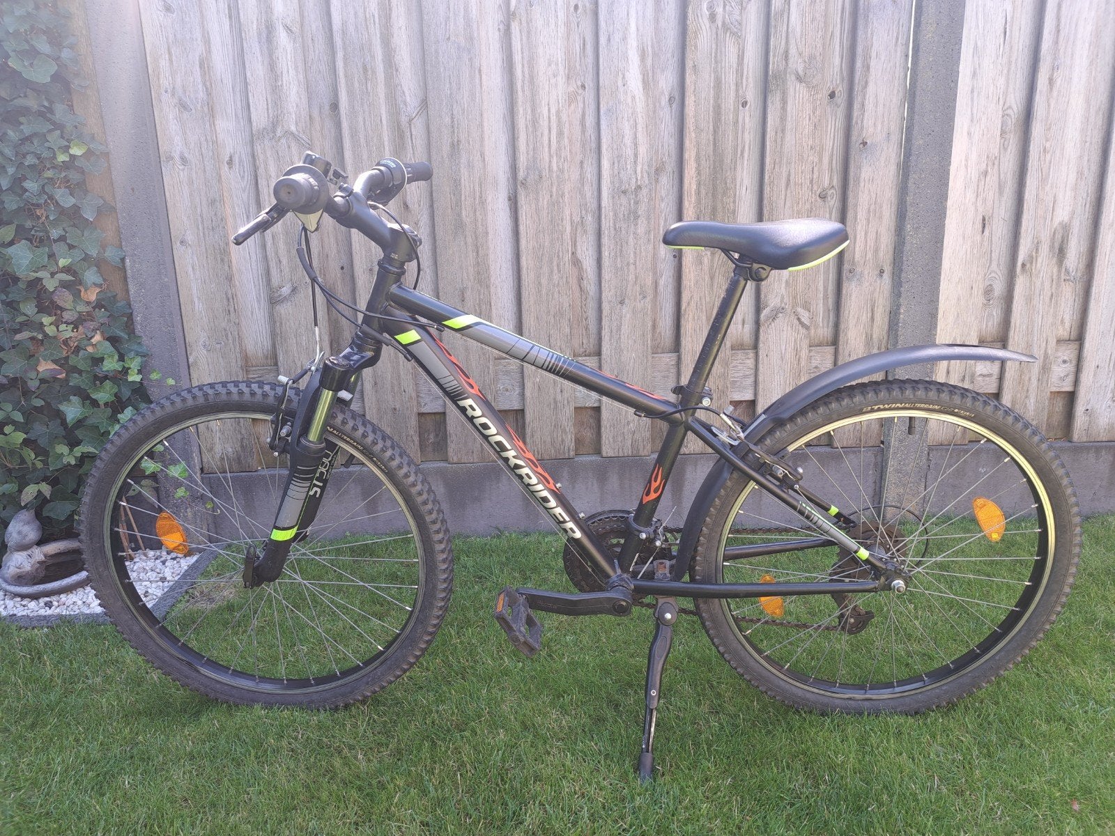 Rockrider 24 inch mountainbike, 20 inch of meer, Gebruikt, Velgrem, Versnellingen