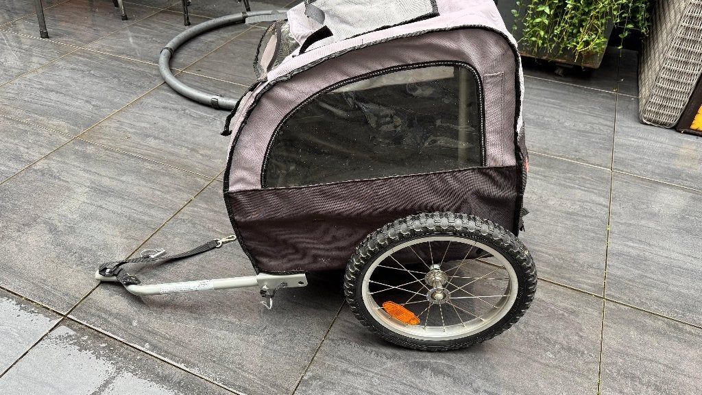 Honden kar voor fiets, Ophalen, Gebruikt