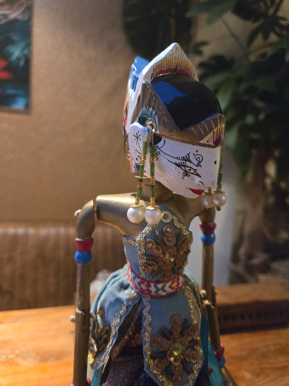 Prachtige Wayang Golek Pop, uit Indonesië., Ophalen of Verzenden, Zo goed als nieuw, Pop
