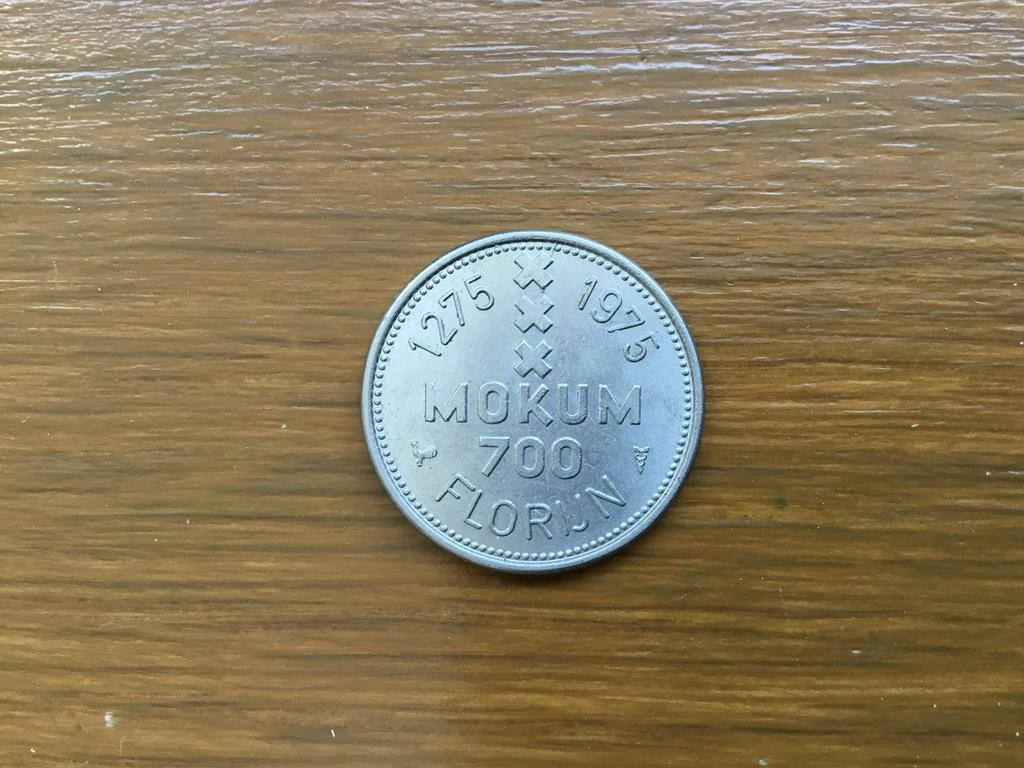 Munt Nedeland 1 florijn 1975 Mokum, Postzegels en Munten, Ophalen of Verzenden, Koningin Beatrix