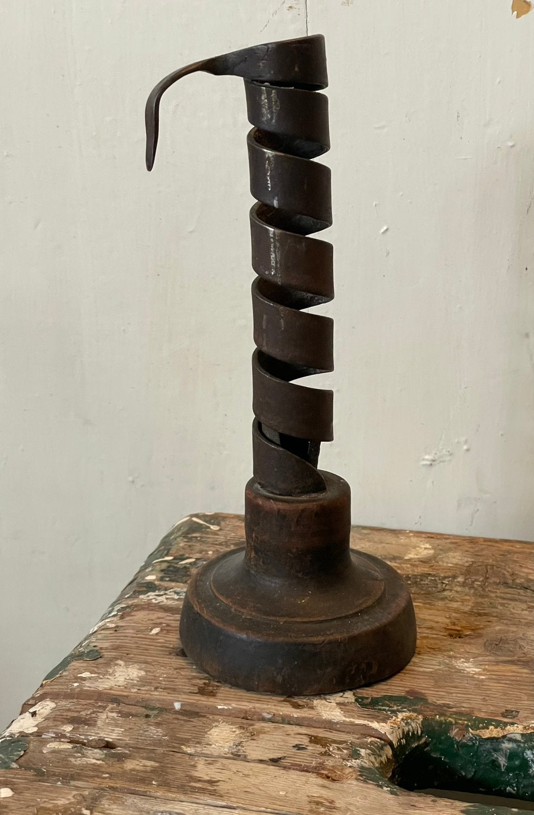 Brocante oude Franse Rat de Cave kandelaar, Ophalen of Verzenden