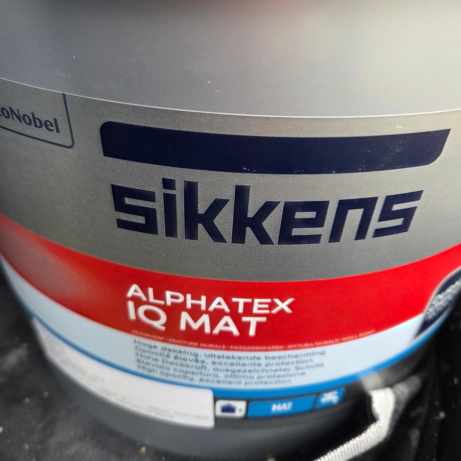 sikkens alphatex IQ mat ,RAL 7012( bazaltgrijs), 5 tot 10 liter, Nieuw, Ophalen of Verzenden, Verf