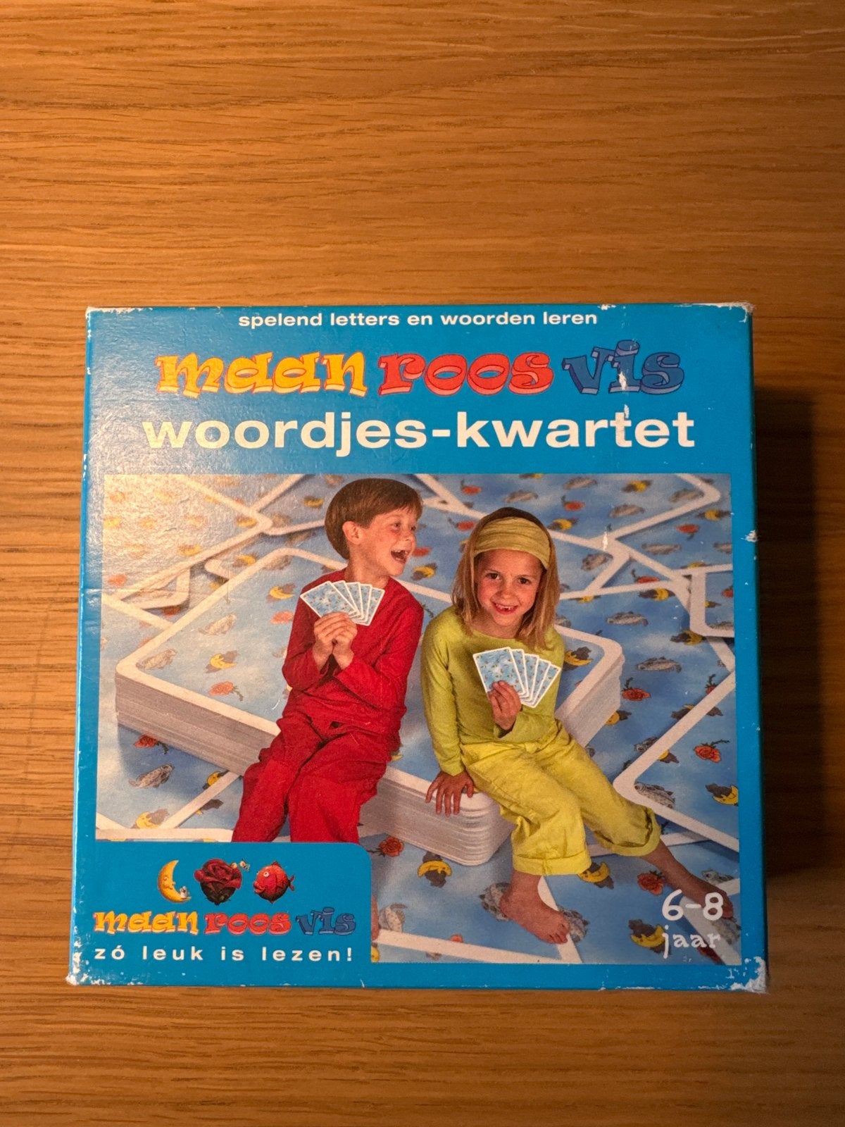 Maan Roos Vis Woordjes-kwartet - Spelend letters en woorden, Drie of vier spelers, Ophalen, Gebruikt