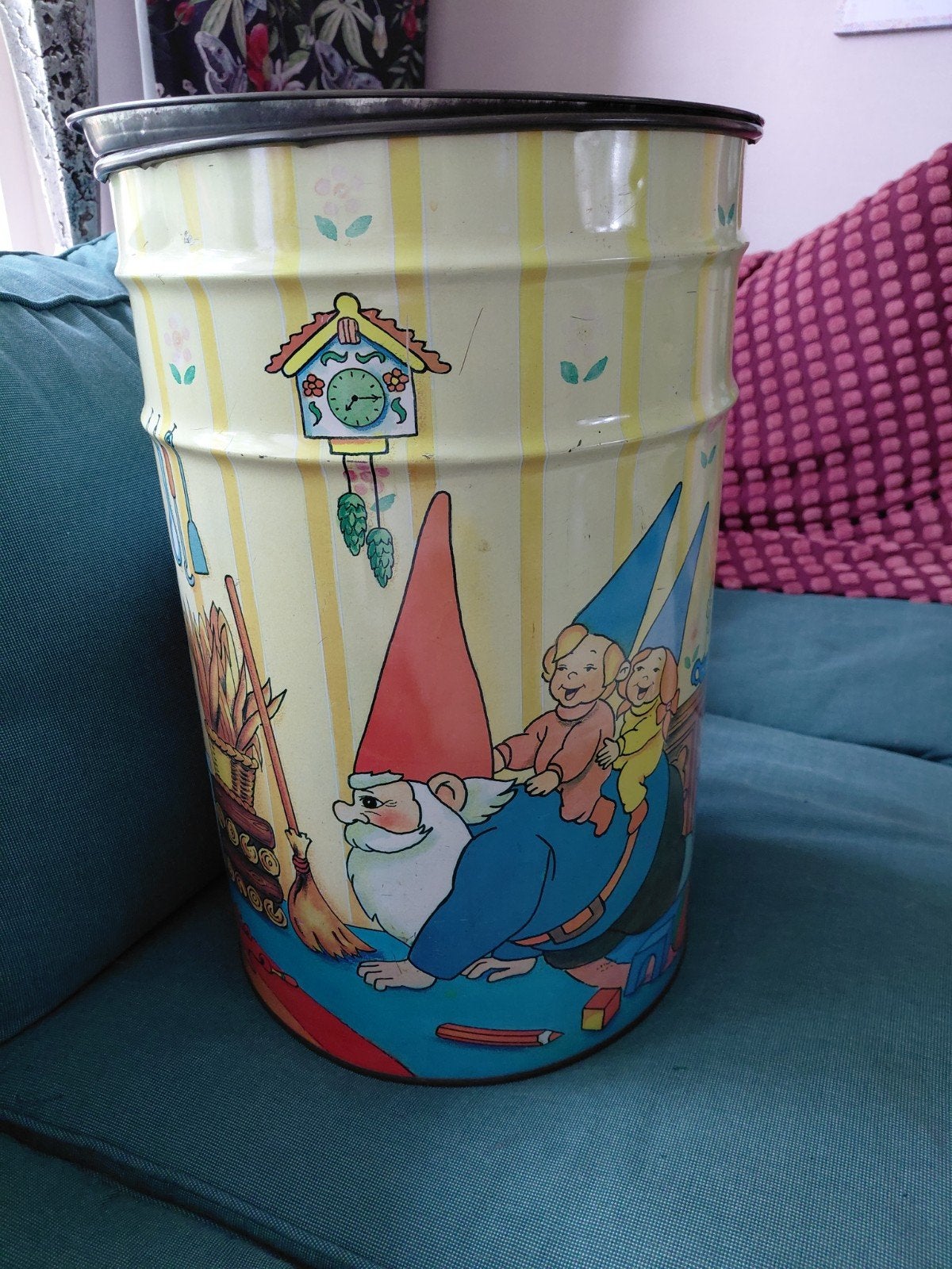 vintage blik David de Kabouter, Verzamelen, Ophalen, Gebruikt, Overige