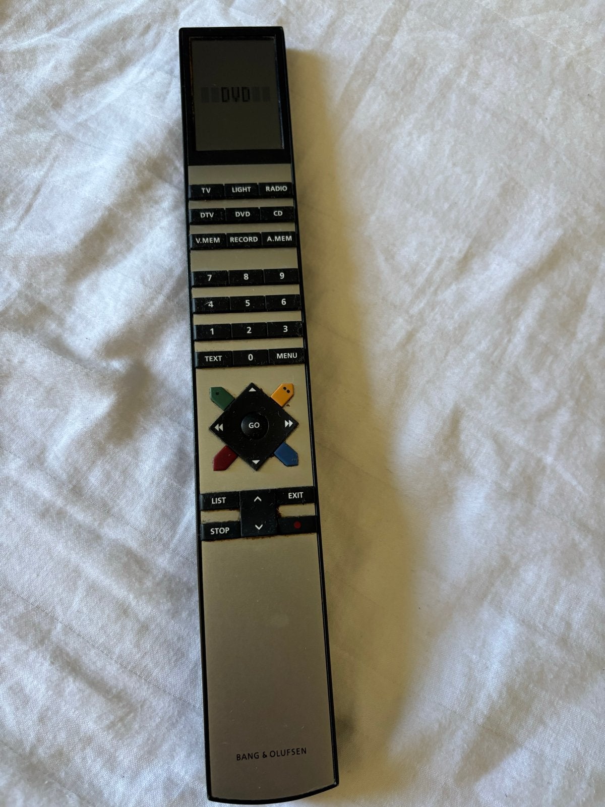 Bang & Olufsen afstandsbediening met display, Gebruikt, Ophalen of Verzenden, Origineel, Dvd