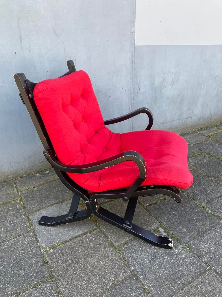 Ingmar Relling ‘Siësta’ Noorse lounge fauteuil ‘70 Westnofa, Ophalen, Zo goed als nieuw, 75 tot 100 cm, 50 tot 75 cm