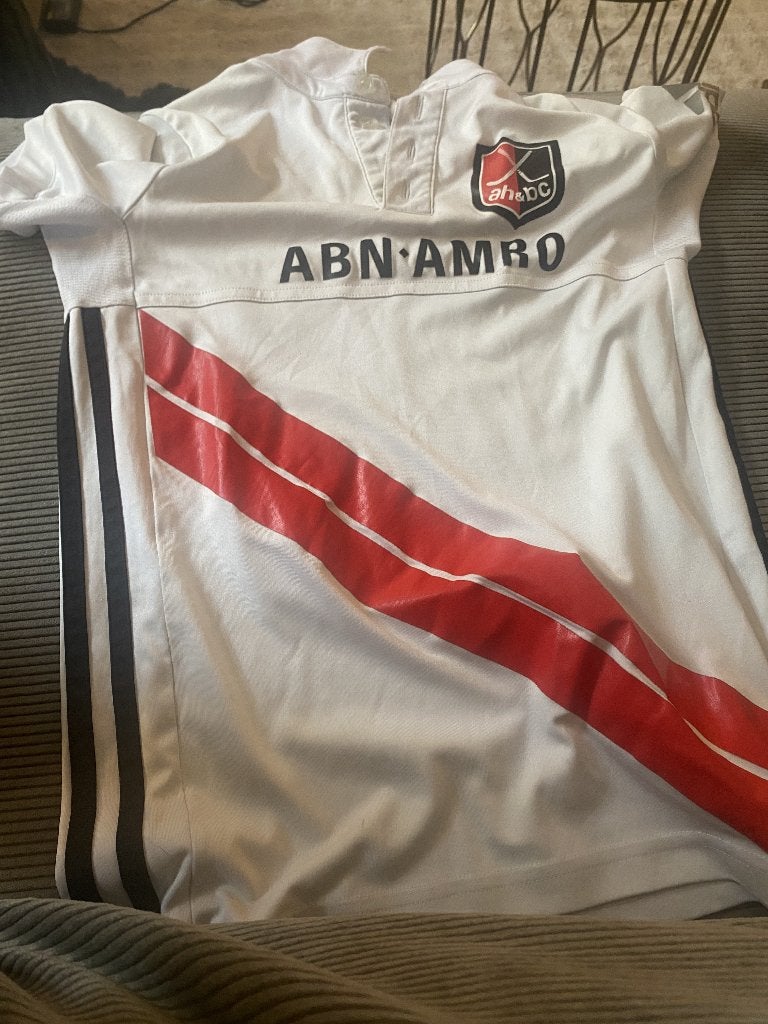 ah bc hockey shirt van abn ambo heb er 2 een met rug nummer, Wit, Ophalen of Verzenden, Adidas, Gedragen