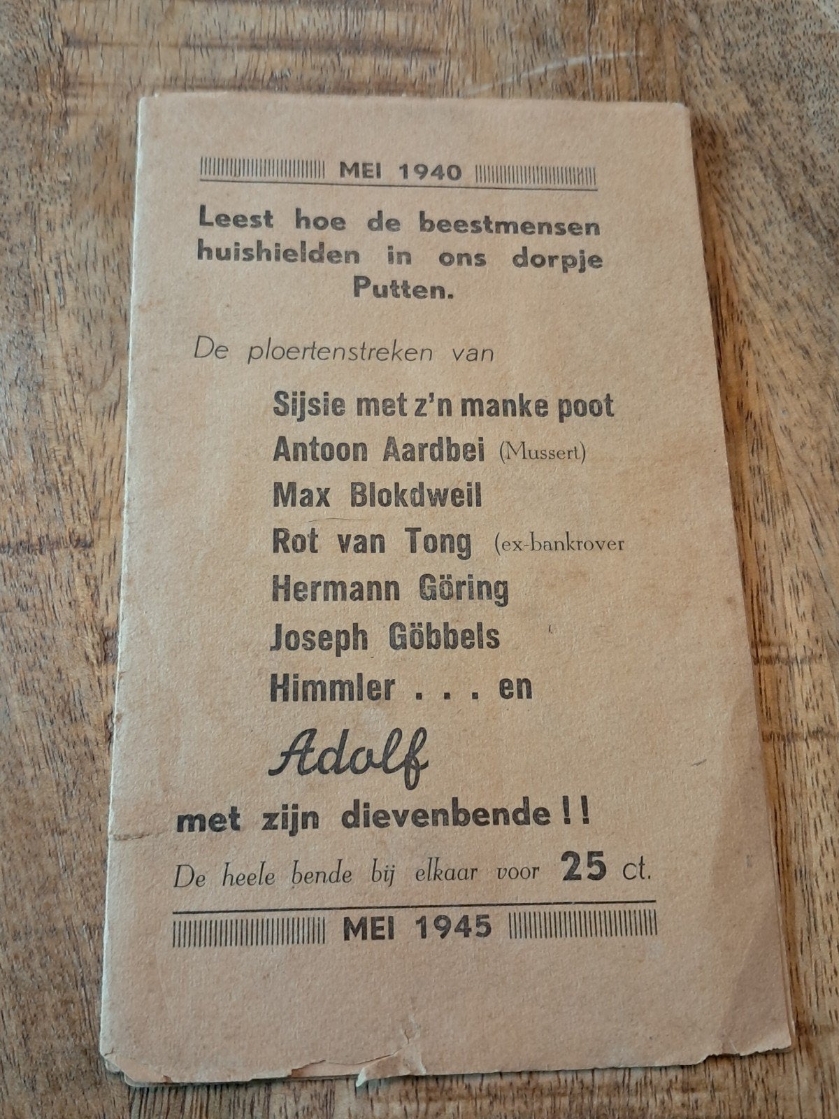 Mei 1940/1945 De ploertenstreken van Adolfs dievenbende, Verzamelen, Ophalen of Verzenden