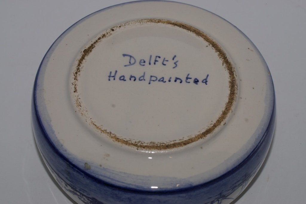 Mijn Marktplaats Asbak Delfts blauw 'hand painted' Asbak, Antiek en Kunst, Ophalen of Verzenden