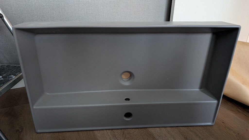 Mat grijze wastafel 80 x 46 x 12 cm, nieuw, Ophalen, Nieuw, Wastafel