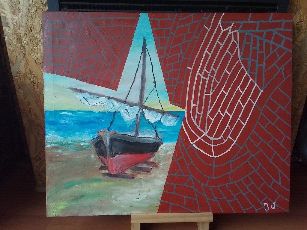 Zeilboot in de grachten, Ophalen of Verzenden, Nieuw, Overige onderwerpen, Onbekend