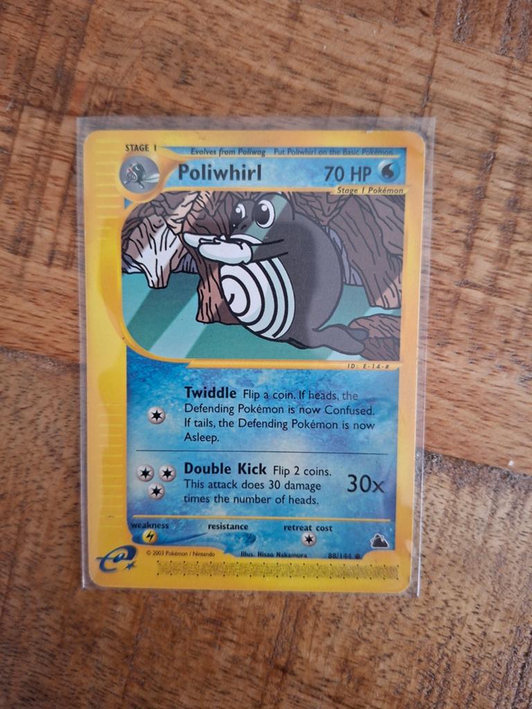 Poliwhirl Pokémon Kaart - Vintage Skyridge (2002), Ophalen of Verzenden, Zo goed als nieuw, Losse kaart