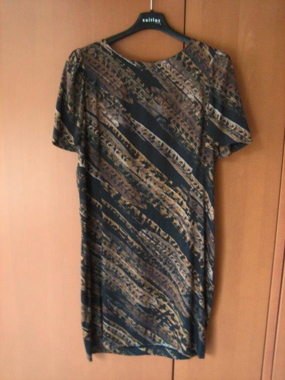 Mooi zijden jurkje in aardetinten TALKING FRENCH 40 snazzeys, Kleding | Dames, Jurken, Maat 38/40 (M), Talking French, Bruin, Verzenden
