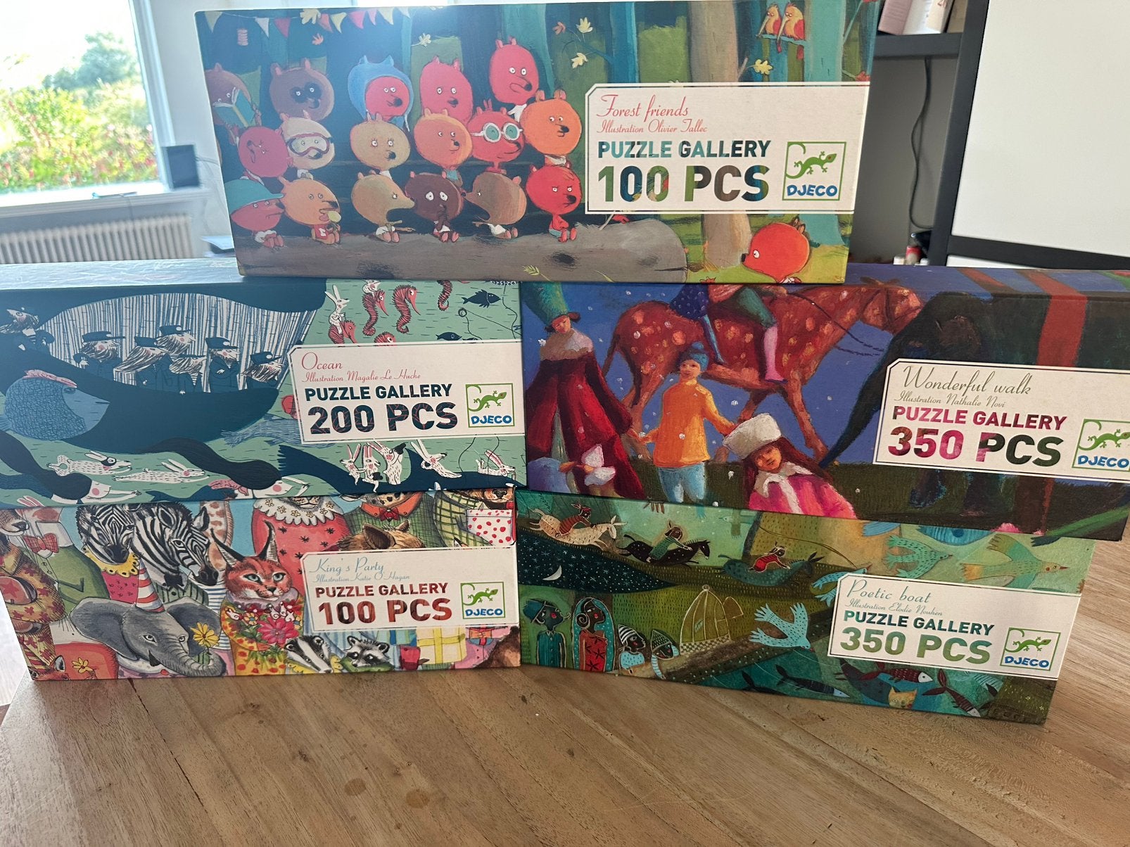 Puzzelpakket Djeco, Hobby en Vrije tijd, Ophalen of Verzenden, Minder dan 500 stukjes, Zo goed als nieuw